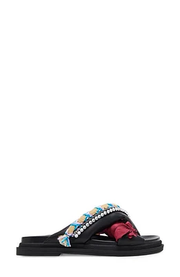 Steve Madden Leisure Embellished Sandal Black Multi at Nordstrom,