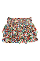 Bobo Choses Kids' Confetti Print Smocked Waist Tiered Skirt Multicolor at Nordstrom, Y