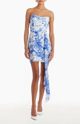 Amanda Uprichard Treasure Strapless Sheath Minidress Splash at Nordstrom,