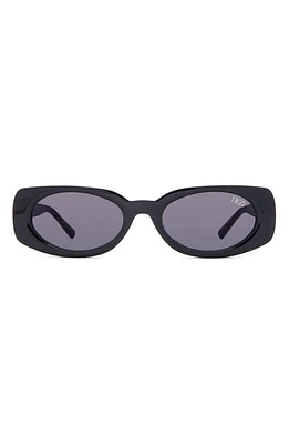 DEZI Booked 52mm Rectangular Sunglasses in Black /Dark Smoke at Nordstrom