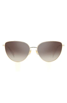 Kate Spade New York 55mm hailey/g/s cat eye sunglasses in Gold/Brown at Nordstrom