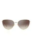 Kate Spade New York 55mm hailey/g/s cat eye sunglasses in Gold/Brown at Nordstrom