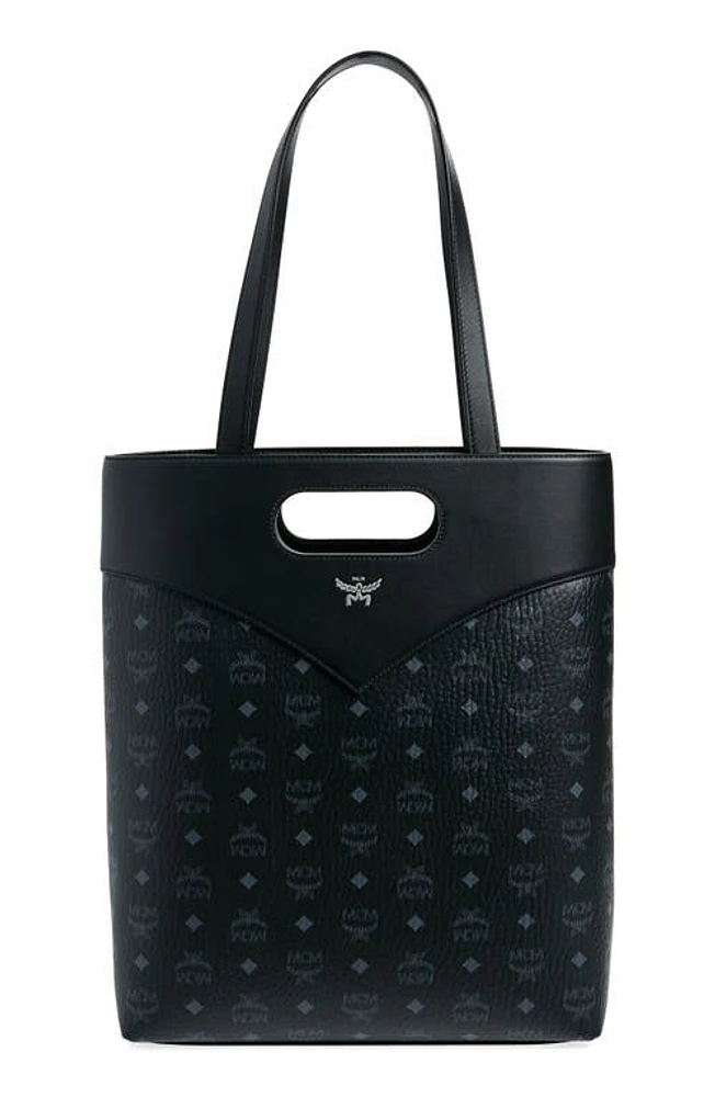 MCM Large Diamond Visetos Tote Bag in Black at Nordstrom