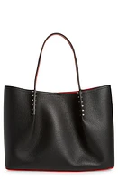 Christian Louboutin Large Cabarock Calfskin Leather Tote in Black at Nordstrom