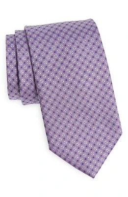 David Donahue Geometric Silk Tie in Lilac at Nordstrom