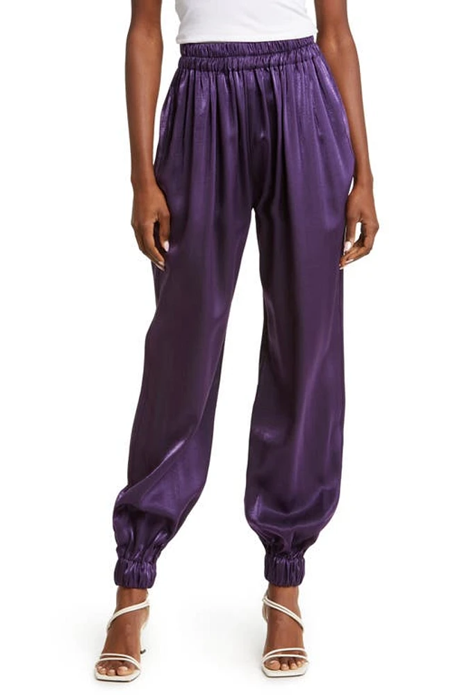 ORIRE Frac Satin Joggers in Purple at Nordstrom, Size 10 Us