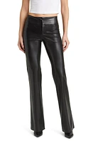 Alice + Olivia Faux Leather Flare Pants Black at Nordstrom,