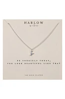 Nashelle Initial Charm Necklace in Silver Y at Nordstrom