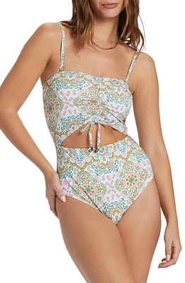 Billabong Summerside Drew Cutout One-Piece Swimsuit Salt Crystal at Nordstrom,