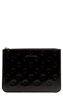 Comme des Garçons Wallets Dot Embossed Large Zip Pouch in Black at Nordstrom