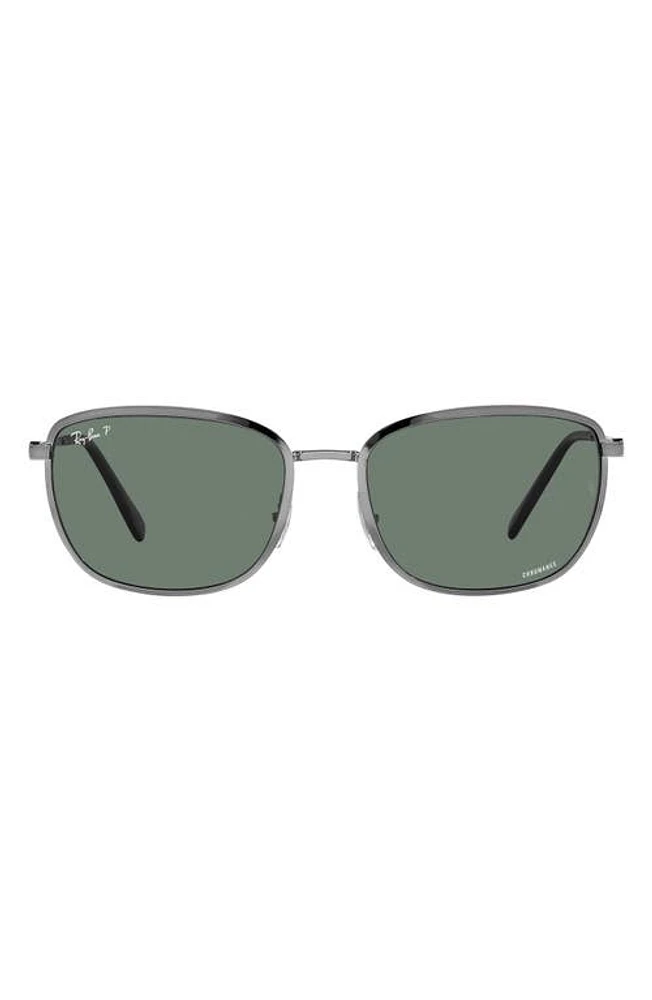 Ray-Ban 60mm Polarized Square Sunglasses in Gunmetal at Nordstrom