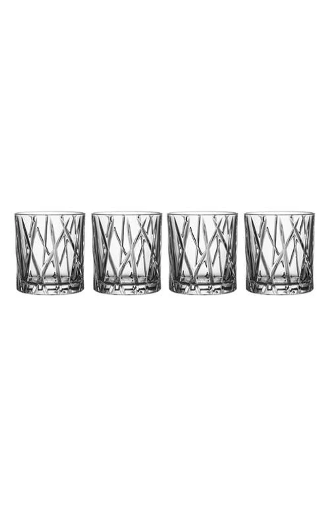 Orrefors City Set of 4 Crystal Old Fashioned Glasses in Clear at Nordstrom