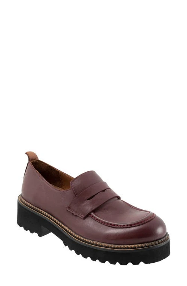 Bueno Annie Lug Penny Loafer Merlot at Nordstrom,