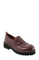 Bueno Annie Lug Penny Loafer Merlot at Nordstrom,