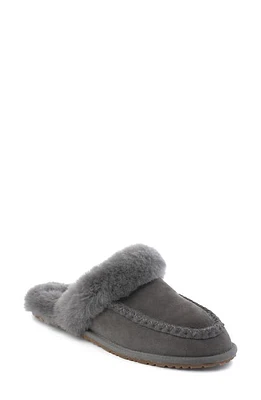 Manitobah Genuine Shearling Cabin Slide Charcoal at Nordstrom,