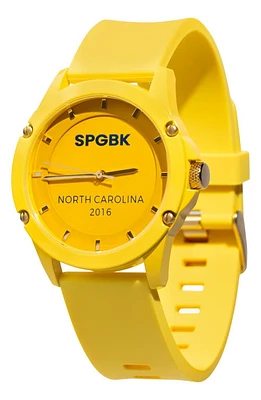 SPGBK Watches Greatest Silicone Strap Watch, 42mm case in Yellow/Gold at Nordstrom