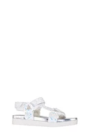 Nina Kids' Anjelita Sandal in White Chunky Glitter at Nordstrom, Size 3 M