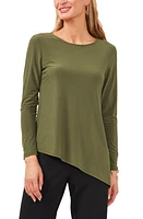 Chaus Button Sleeve Asymmetrical Top at Nordstrom,