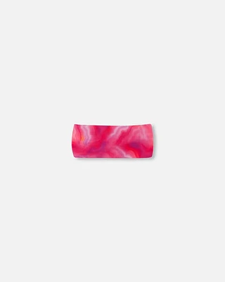 Deux Par Deux Girl's Swimwear Headband Fuchsia Tie Dye at Nordstrom