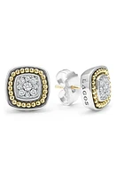 LAGOS Rittenhouse Diamond Pavé Stud Earrings in Silver at Nordstrom