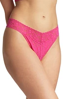 Hanky Panky Berry in Love Original Rise Thong in Pink at Nordstrom