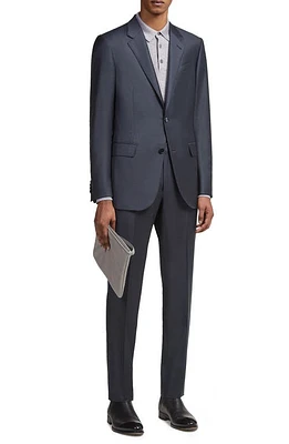 ZEGNA Pin Dot Trofeo Milano Wool Suit Navy at Nordstrom, Us