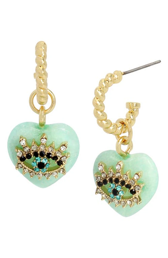 Kurt Geiger London Evil Eye Huggie Drop Earrings in at Nordstrom