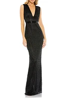 Mac Duggal Beaded Cap Sleeve Column Gown at Nordstrom,