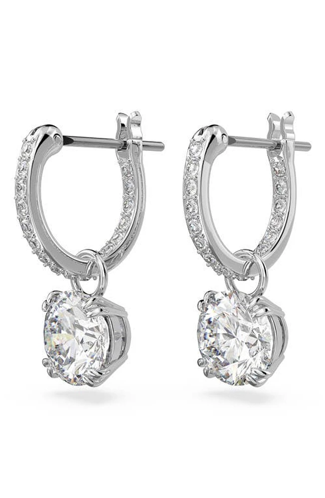 Swarovski Constella Huggie Hoop Earrings in Silver at Nordstrom