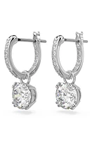 Swarovski Constella Huggie Hoop Earrings in Silver at Nordstrom