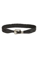 Golden Goose Floral Embossed Stud Leather Belt Black at Nordstrom, Eu