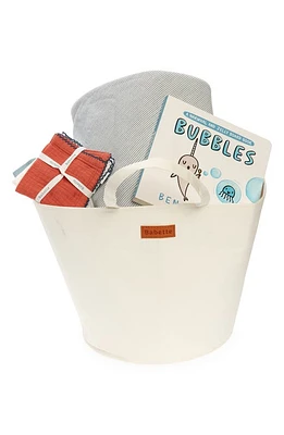 Babette Hooded Towel Gift Set in Blue Stripe at Nordstrom