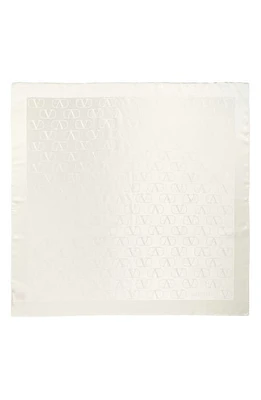 Valentino Garavani VLOGO Square Silk Scarf in Avorio at Nordstrom