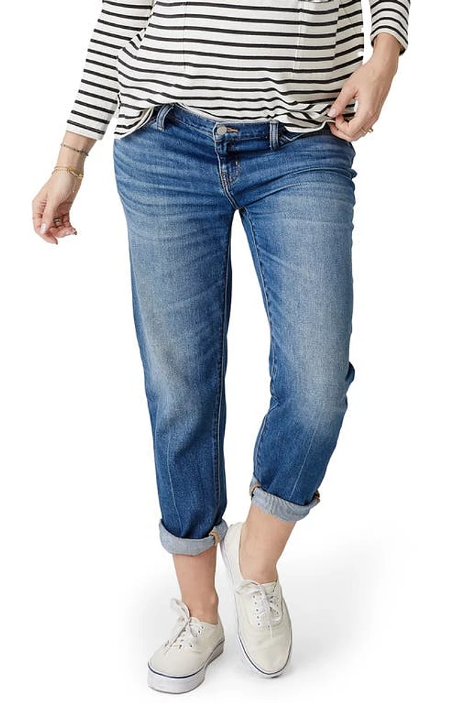 HATCH the Under Bump Boyfriend Maternity Jeans Indigo at Nordstrom,