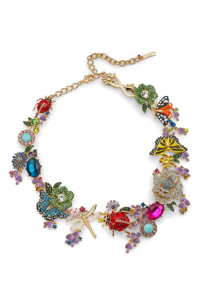 Kurt Geiger London x Floral Couture Necklace in Gold Multi at Nordstrom