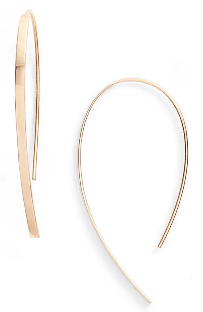 Lana Mini Flat Hooked-On Hoop Earrings in Yellow Gold at Nordstrom