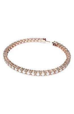 Swarovski Re Matrix Tennis Bracelet in Rose Gold at Nordstrom, Size Small