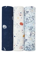 aden + anais 3-Pack Silky Soft Swaddling Cloths in Stargaze at Nordstrom