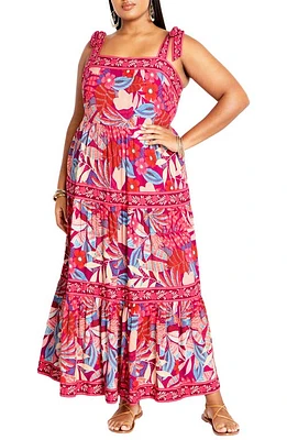 City Chic Paradiso Floral Maxi Sundress Paridiso at