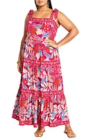 City Chic Paradiso Floral Maxi Sundress Paridiso at