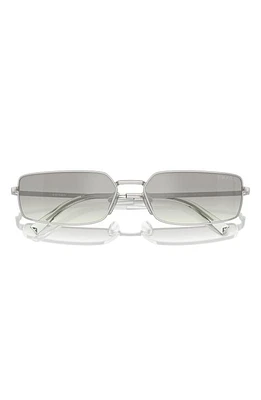 Prada 59mm Rectangular Sunglasses in Silver at Nordstrom