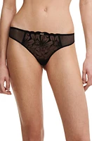 Chantelle Lingerie Fleurs Thong Black at Nordstrom,