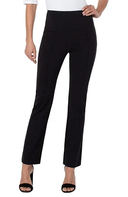 Liverpool Los Angeles Pearl High Waist Flare Leggings Black at Nordstrom,