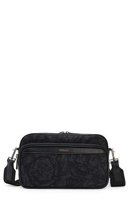 Versace Barocco Jacquard Twill Camera Bag in Black Black-Ruthenium at Nordstrom