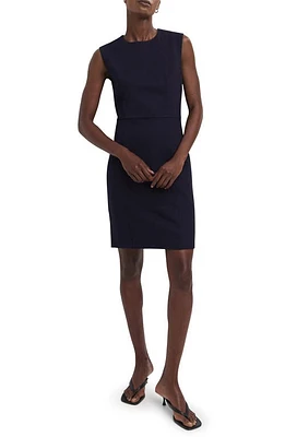 MANGO Sleeveless Sheath Dress Dark Navy at Nordstrom,