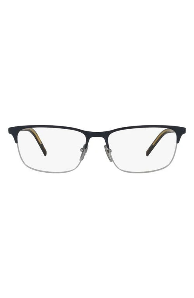 Prada 55mm Oval Optical Glasses in Gunmetal at Nordstrom