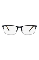 Prada 55mm Oval Optical Glasses in Gunmetal at Nordstrom