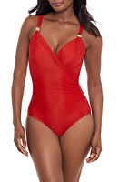 Miraclesuit Razzle Dazzle Siren One-Piece Swimsuit Cayenne at Nordstrom,