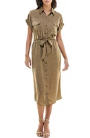 Socialite Utility Midi Shirtdress in Cocoa at Nordstrom, Size Small