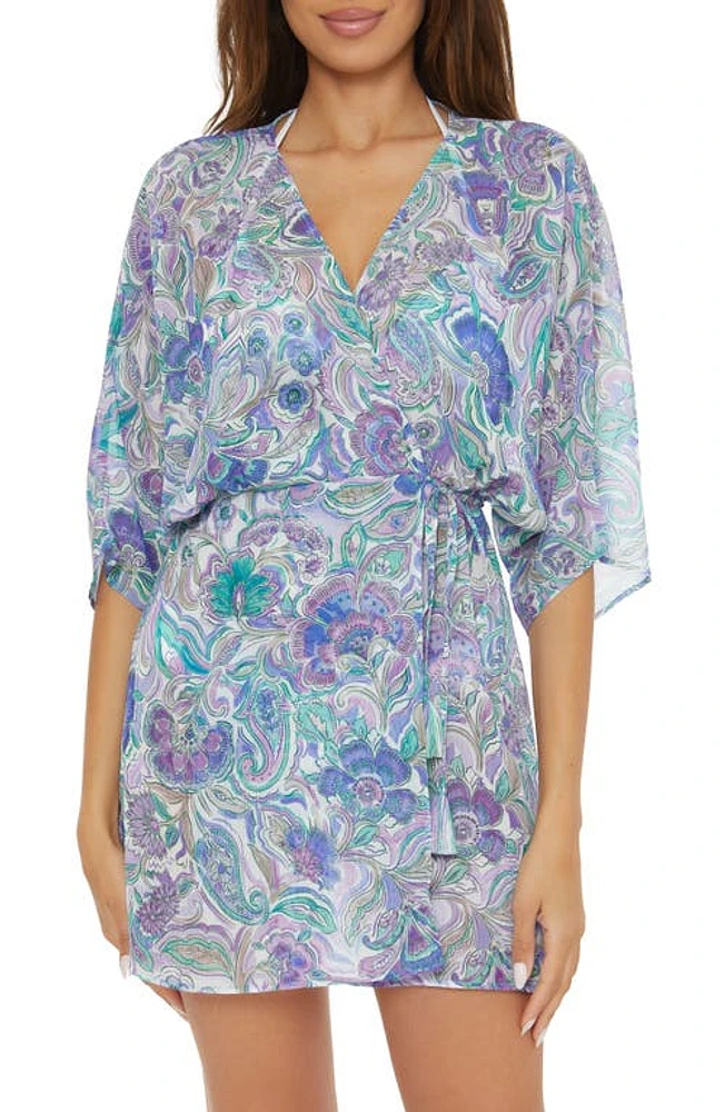 Becca Mystique Paisley Woven Wrap Cover-Up Tunic Multi at Nordstrom,